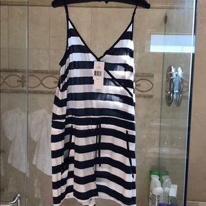 Navy stripe French connection romper